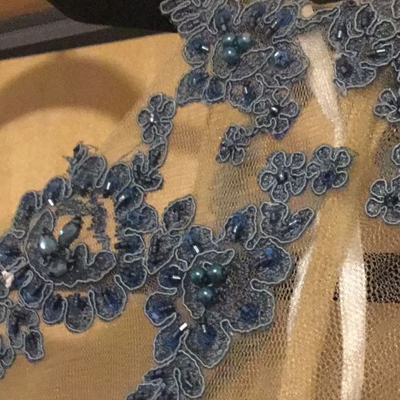 MAC DUGGAL  61391R blue/ nude - Picture 10 of 10